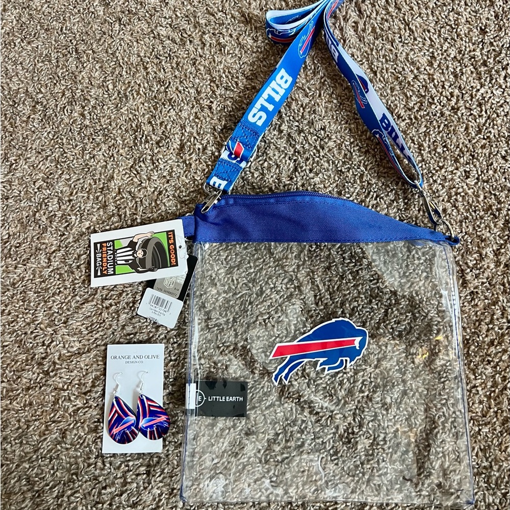 Buffalo Bills Stadium Purse and Earrings